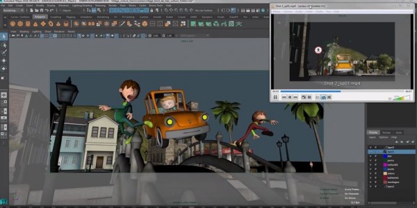 Animation d'une voiture cartoon en 3D avec le logiciel Maya